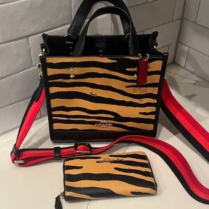 Coach 2022 Lunar New Year Dempsey Bag 22 w/Matching Zip Around Wallet